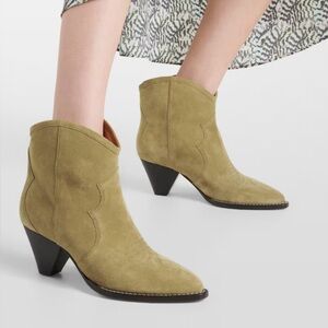 Isabel marant Roxann olive green suede boots 36 size 6 ankle‎ boots